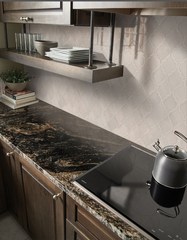 Portico Pearl Arabesque 11 in. x 15 in. Glossy Ceramic Mesh-Mounted Mosaic Tile by MSI (11.7 sq. ft. / Case) 721