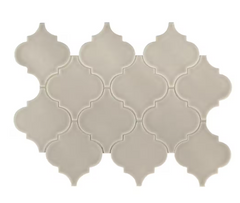 Portico Pearl Arabesque 11 in. x 15 in. Glossy Ceramic Mesh-Mounted Mosaic Tile by MSI (11.7 sq. ft. / Case) 721