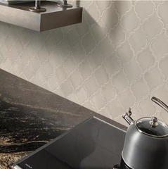 Portico Pearl Arabesque 11 in. x 15 in. Glossy Ceramic Mesh-Mounted Mosaic Tile by MSI (11.7 sq. ft. / Case) 721