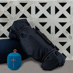 Calacatta Gold Italian Marble with Nero Marquina Black Triangles Geometrica Mosaic Tile Polished (Glossy)