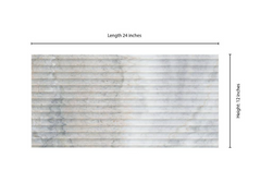 Arabescato Venato Valentino Fluto 12 in. x 24 in. Honed Marble Fluted Wall Tile by MSI (4 sq. ft./Case)