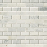 Arabescato Carrara Subway Tile 2x4 Honed