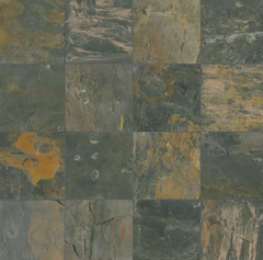 Rustique Earth Gauged Natural Slate Square Tile 12 in. x 12 in., Floor and Wall (10 sq. ft./Case)