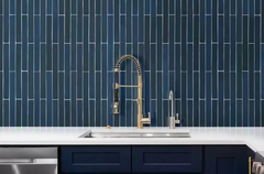 Flamenco Hale Navy Brick 2 in. x 18 in. Polished Porcelain Floor and Wall Tile (8 sq. ft./Case) HTC