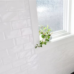 Whisper White Subway 3 in. x 6 in. Handcrafted Glossy Ceramic Subway Wall Tile by MSI (1 sq. ft./Case)