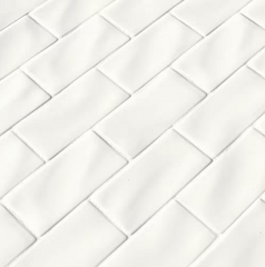 Whisper White Subway 3 in. x 6 in. Handcrafted Glossy Ceramic Subway Wall Tile by MSI (1 sq. ft./Case)