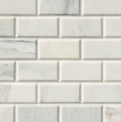 Arabescato Carrara Subway Tile 2x4 Honed
