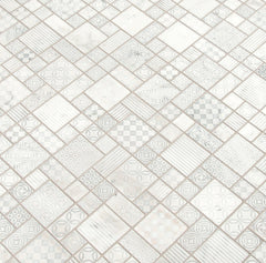 MS International TETBLA-10MM Mesh-Mounted Marble Encaustic Wall Tile (9.7 sq. ft. / case) Mosaic