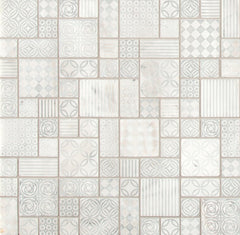 MS International TETBLA-10MM Mesh-Mounted Marble Encaustic Wall Tile (9.7 sq. ft. / case) Mosaic
