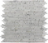 Torpedo 1/4 X Random Asian Statuary Pattern Marble Mosaic Wall and Flooring Tiles