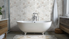 Arabescato Venato 5 in. Hexagon 10 in. x 13 in. Honed Marble Mesh-Mounted Mosaic Floor and Wall Tile by MSI (8.98 sq. ft./case)