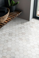 Arabescato Venato 5 in. Hexagon 10 in. x 13 in. Honed Marble Mesh-Mounted Mosaic Floor and Wall Tile by MSI (8.98 sq. ft./case)