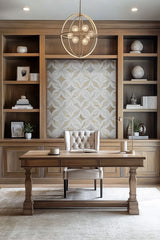 Athena Gold Estrella 10" X 10" Polished Marble Mosaic Floor And Wall Tile by MSI