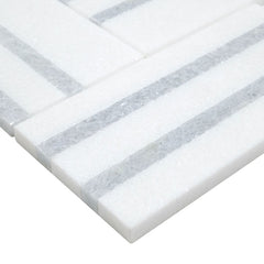 Azula Linea 8 in. x 13 in. Polished Marble Mosaic Floor and Wall Tile by MSI