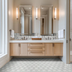 Bianco Dolomite Alana 11" X 13" Polished Marble Mosaic Floor And Wall Tile by MSI