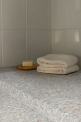 Briar Rosa Penny Round 12 in. x 12 in. Matte Mesh-Mounted Mosaic Wall Floor Tile