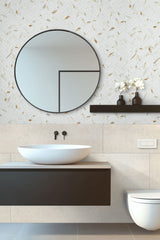 Calacatta Gold Herringbone 11 in. x 12 in. Matte Porcelain Mesh-Mounted Mosaic Floor, Wall Tile by MSI