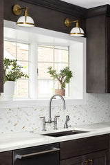 Calacatta Gold Herringbone 11 in. x 12 in. Matte Porcelain Mesh-Mounted Mosaic Floor, Wall Tile by MSI