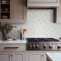 Calacatta Gold Herringbone 11 in. x 12 in. Matte Porcelain Mesh-Mounted Mosaic Floor, Wall Tile by MSI