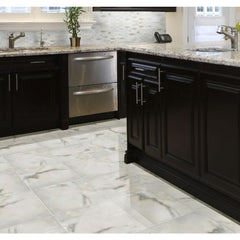 24x24 Calacatta Gold Italian Marble Tile Honed (Matte)