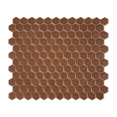 Caramel 1" Hexagon Matte Porcelain Mosaic Tile (5 Sheets)