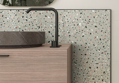 Abstract Salvia 8x9 Matte Hexagon Porcelain Tile for Kitchen Backsplash, Bathroom Wall, Shower, Fireplace, Indoor Floor & Wall, Modern Terrazzo Look