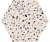 Abstract Talco 8x9 Matte Hexagon Porcelain Tile for Bathroom, Kitchen, Shower, Backsplash, Fireplace Accent, Indoor Outdoor Floor & Wall Use