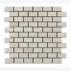 Crema Marfil 1x2 Polished/Honed Brick Mosaic Tile-1 piece