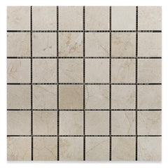 Crema Marfil 2x2 Polished/Honed Mosaic Tile- 1 piece