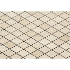 Tenedos Crema Marfil Polished Diamond Mosaic Tile