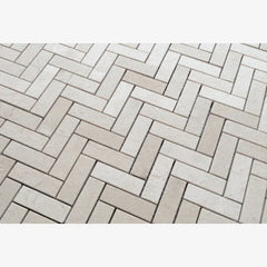 Crema Marfil 1x3 Herringbone Mosaic Tile 1 piece