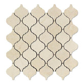 Crema Marfil Lantern Arabesque Mosaic Tile Polished- 1 piece