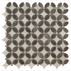 Crema Marfil Rain Flower Mosaic1 piece