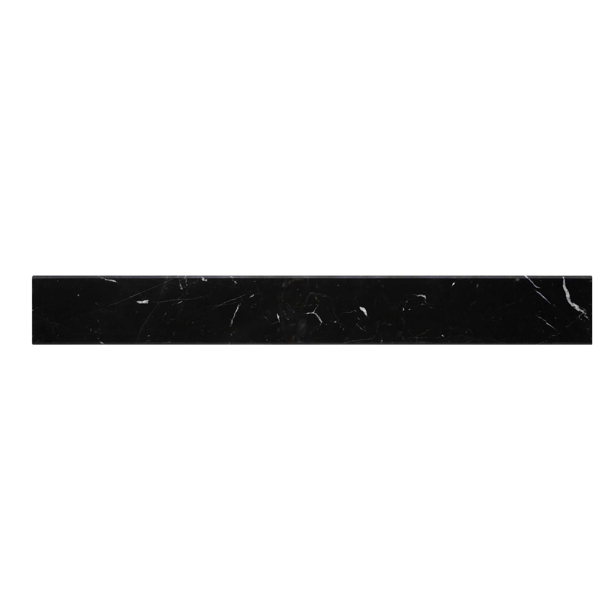Tenedos Black Marquina 36 in. x 4-1/2 in. Polished Marble Saddle Door Threshold Floor Tile