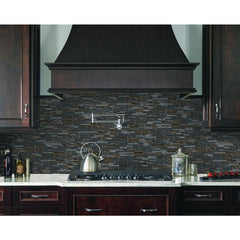 MS International Titan Interlocking 12 in. x 12 in. x 8 mm Porcelain and Stone Mesh Mounted Mosaic Tile