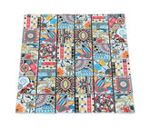 2 in. Square Marble Mosaic Painted with Inject Colorful Maiolica Style Mesh-Backed for Wall and Floor, Backsplash, Kitchen, Bathroom, Accent Wall, Fireplace Surround by Tenedos