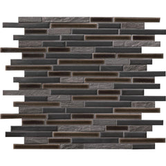MS International Titan Interlocking 12 in. x 12 in. x 8 mm Porcelain and Stone Mesh Mounted Mosaic Tile