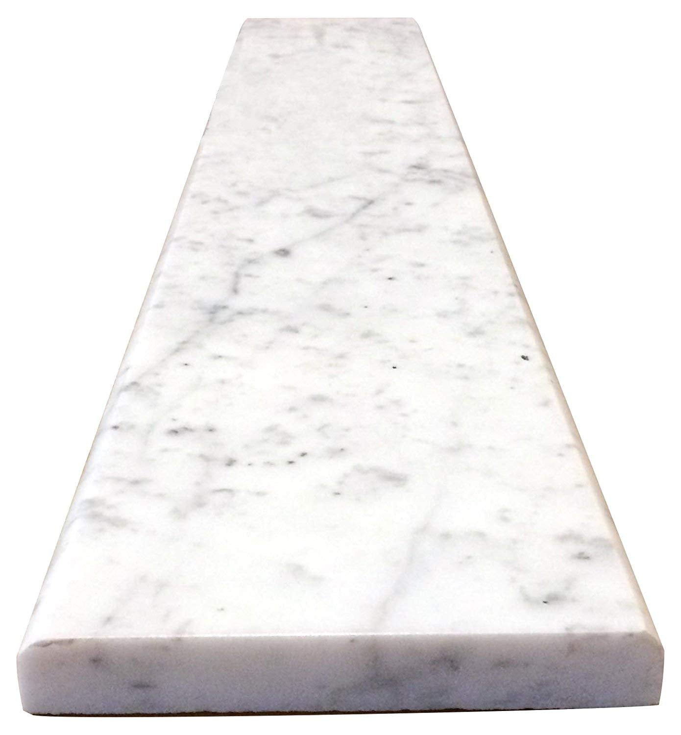 Carrara Marble Doorway Floor Threshold (Marble Saddle) Honed for Shower Curb, Vanity Backsplash