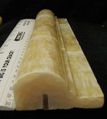 Honey Onyx Marble Wall Chair Rail Trim - Polished