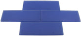 Premium Quality Cobalt Blue Frosted 3x9 Glass Subway Tile for Bathroom Walls, Kitchen Backsplashes by Vogue Tile - Tenedos