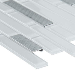 MSI Lucid Sky Interlocking Glass Metal Mosaic Tile (Box of 10 Sheets)