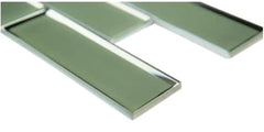 Evergreen Beveled Look Subway 2x6 Glass Mosaic Wall Tile for Kitchen Backsplash, Bathroom Walls