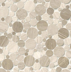 MSI Serenity Stone Pebble Polished Marble Mosaic Tile (Box of 10 Sheets) - Tenedos