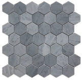 Bardiglio Hexagon (honeycomb) 2" Marble Mosaic Tile - Tenedos