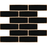 2x6 Ancient Brick Metal Black Bronze Mosaic Wall Tile for Kitchen Backsplash, Accent Wall, Bathroom Wall, Fireplace Surround