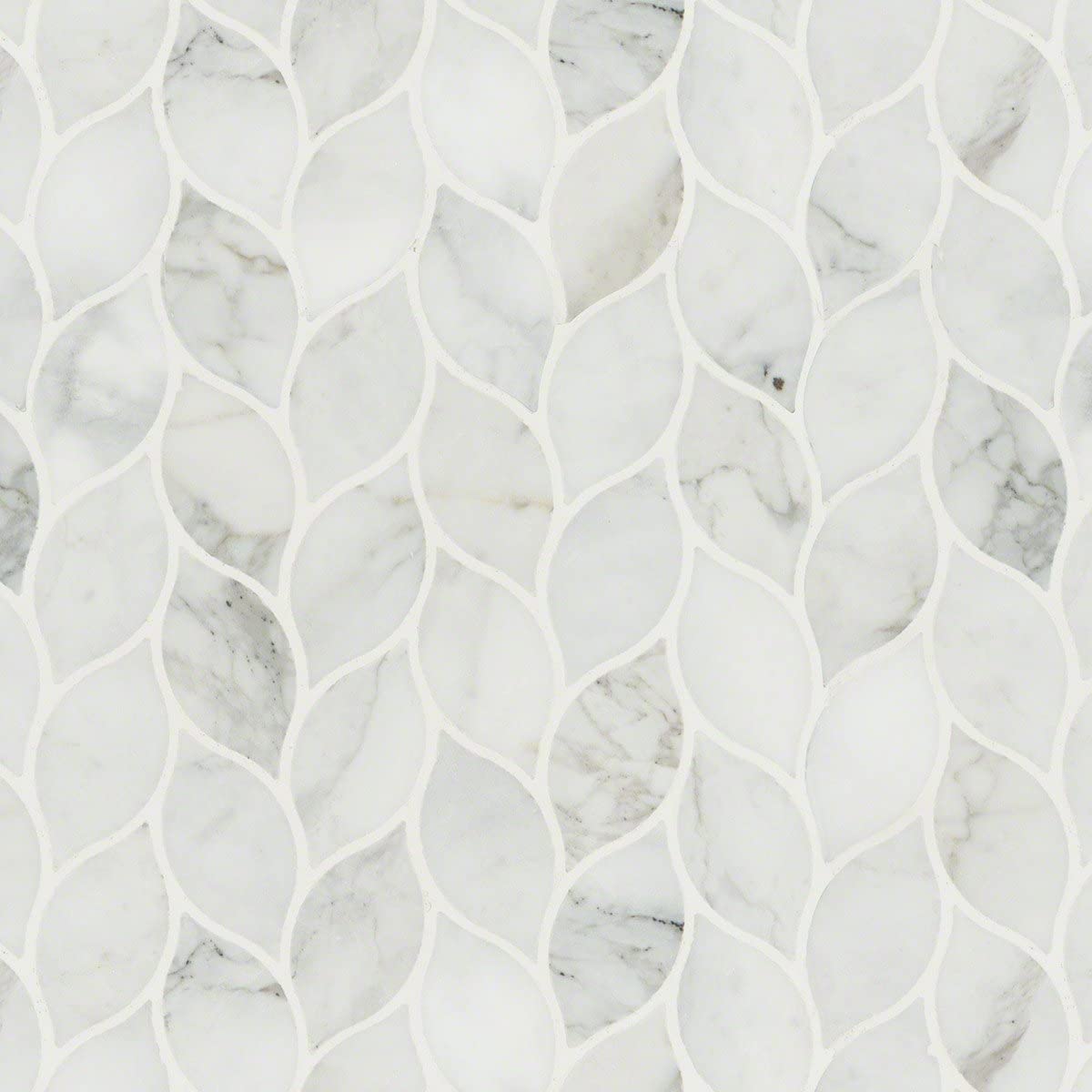 MSI Calacatta Blanco Pattern Polished Marble Mosaic Tile
