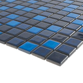 Blues Square 1x1 Porcelain Mosaic Tile for Floor and Wall Tile, Pool Tile, Bathroom and Kitchen Walls Kitchen Backsplashes - Tenedos