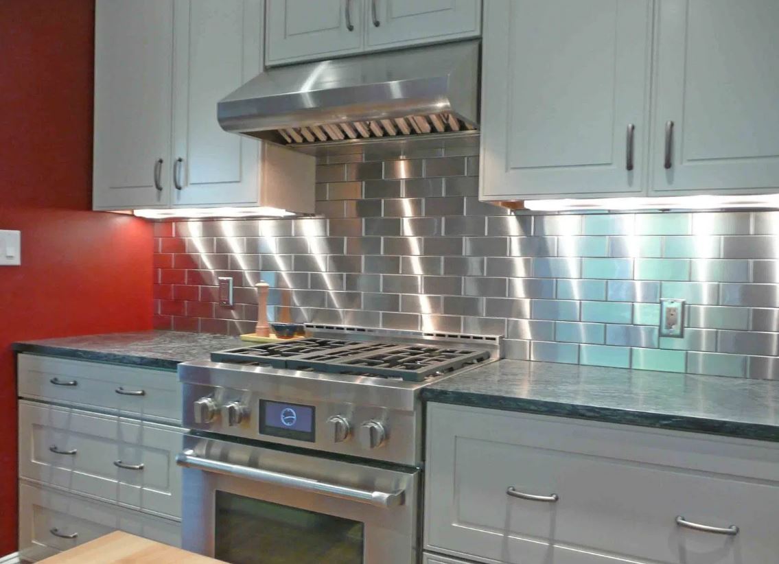 Stainless Steel Subway Metal 3x9 Silver Wall Tile