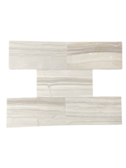 Athens Wood Grey 3x6 Marble Subway Tile Polished for Kitchen Backsplash Bathroom Floor and Wall Tile