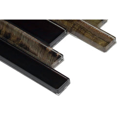MS International Artista Interlocking 12 in. x 12 in. x 8 mm Glass Mesh-Mounted Mosaic Wall Tile